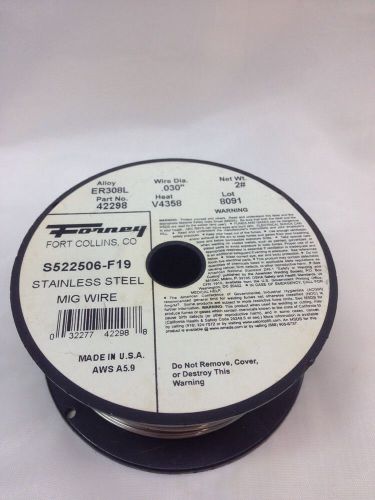 0.030 Dia 308ER Stainless Steel MIG Wire 2 lb. Spool LOOK AT PICTURE ONLY HAVE 1