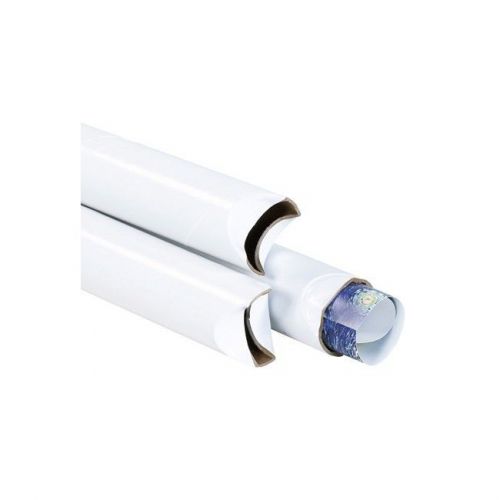 &#034;Crimped End Mailing Tubes, 2&#034;&#034; x 24&#034;&#034;, White, 50/Case&#034;