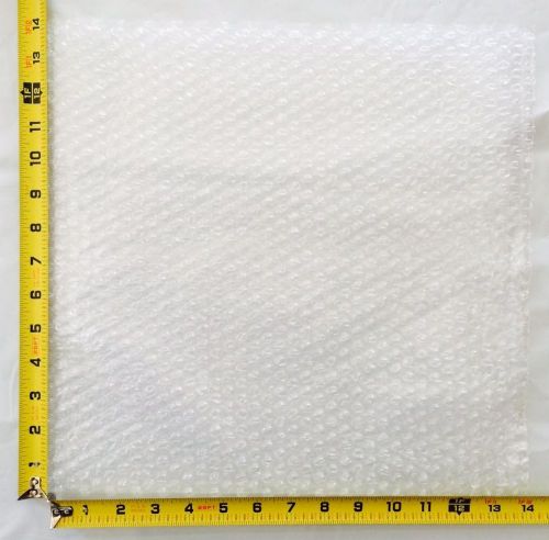 10 14x14 Clear Protective Straight-Cut/Open-End Bubble Out Pouches / Bubble Bags