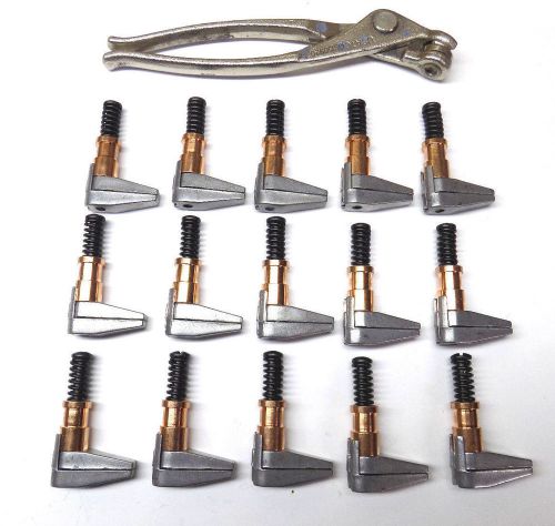 15 New Cleco Edge Clamps with USATCO Cleco Pliers Aircraft Tools