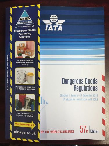 2016 IATA Dangerous Goods Regulations - 57th Edition.          *MAKE AN OFFER*