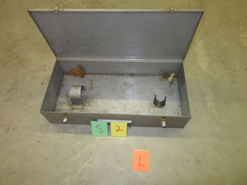 METAL TOOL BOX CHEST CASE MACHINIST 22 X 10 1/2 X 4 MILITARY SURPLUS USED S-2-L
