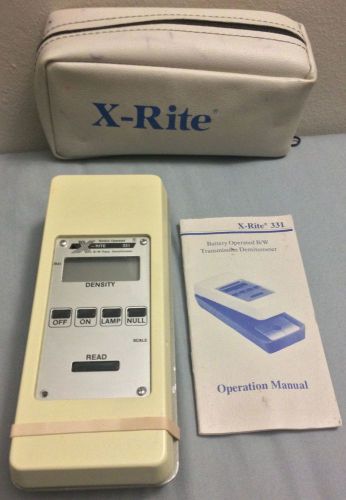 X-rite battery operated b/w transmission portable densitometer model 331 w/ case for sale