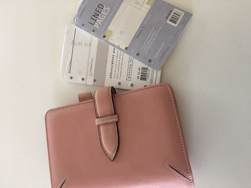 Franklin Covey Pink/Blush Pocket Binder with extras
