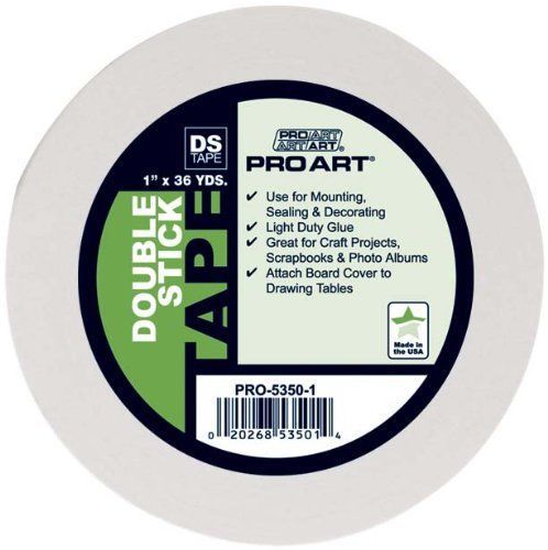 Pro art 1-inch by 36-yards double stick tape for sale