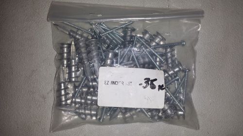 E-z ancor kit, 35 zinc self drilling drywall anchors with 35 phillip screws for sale