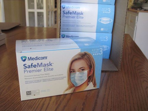 50 Dental Medical Surgical Dust Ear Loop Face Mouth Masks ASTM Level 3 Made USA