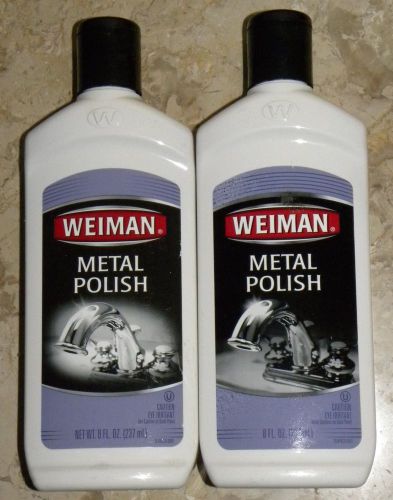 Weiman Metal Polish Lot of 2 8oz Bottles **FREE SHIPPING**