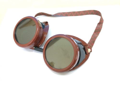 VINTAGE WELSH MFG. SAFETY MOTORCYCLE STEAMPUNK GOGGLES GLASSES