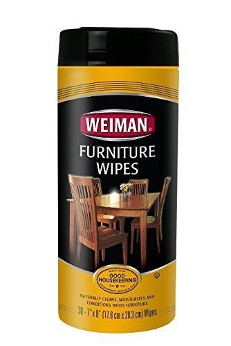 Weiman Furniture Wipes - 30 per pack -- 4 packs per case.