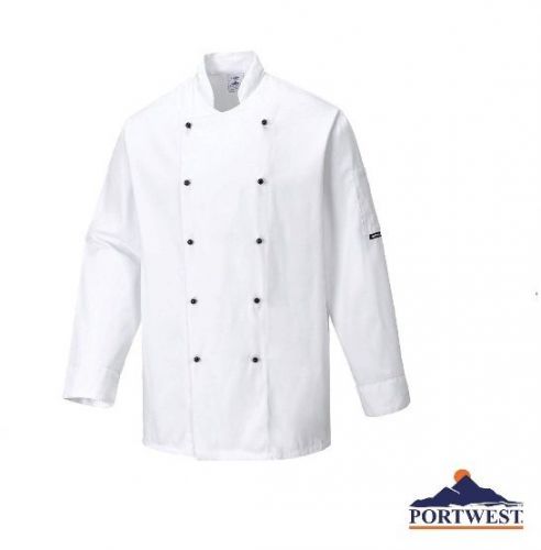 Chef Coat, Long Sleeved Unisex Cook Jacket Kitchen Hospitality  Portwest UC834