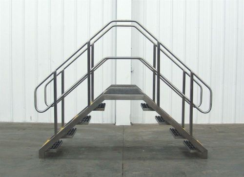 Stainless Steel Cross-Over Step Ladder (E5994)