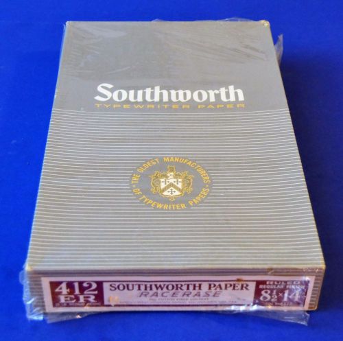 Southworth Paper 412ER Legal 8.5x14 16lb Medium Weight Racerase Ruled Plain