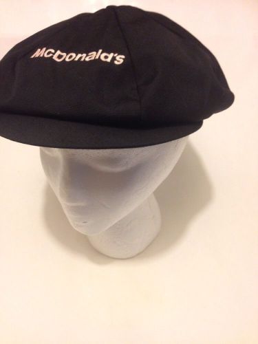 McDonalds Newsboy Black Adjustable Cap Cotton