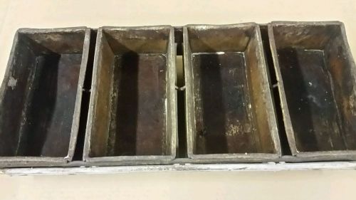 Lot of 6 Ekco Commercial 4-Strap Bread Loaf Pan Heavy-Duty Pans Used