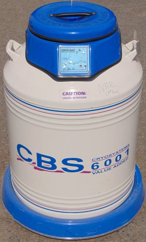 Cbs cryosystems 6001 liquid nitrogen container on casters for sale