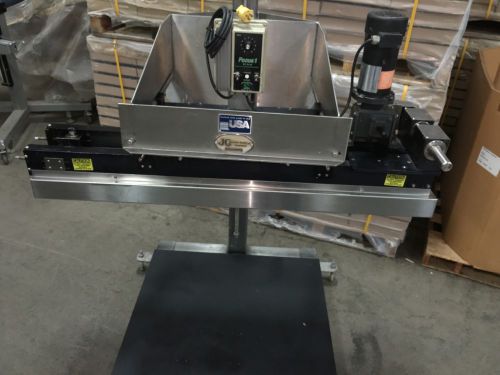 Stainless steel belt transport bottomless conveyor for inkjet/bottom coding for sale
