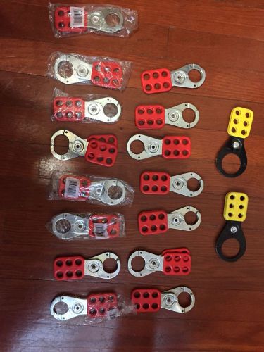 Lot of 17 Master Lockout-Tagout Steel-Lockout-Hasp