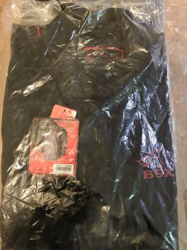 NEW BLACK STALLION BSX® FR Welding Jacket - Black w/Red Flames - XX-Large Size