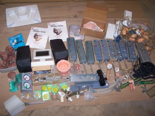 Big lot laerdal resusci anne &amp; baby parts control boxes consumables new &amp; used for sale