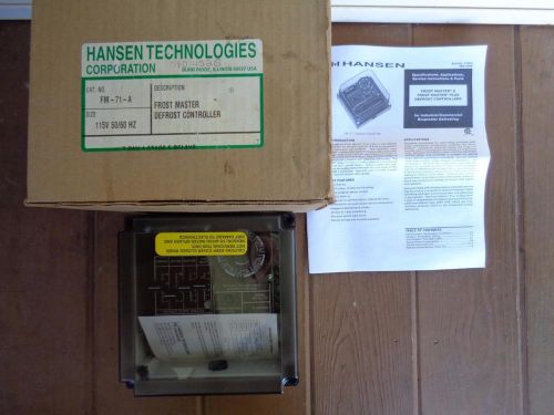 NEW HANSEN TECHNOLOGIES FROST MASTER FM-71-A 115V 50/60 HZ DEFROST CONTROLLER