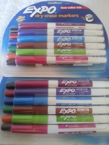 2 PACK expo dry erase markers intense colors 86603 low odor fine tip SHIPS FREE
