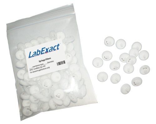 LabExact 1200113 Syringe Filters, Non-Sterile, Nylon, 13mm (Pack of 100)
