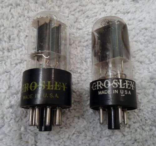 Pair CROSLEY Vintage Vacuum Tubes 6S97 GT &amp; 12AX4 Tested WORKING USA amp radio