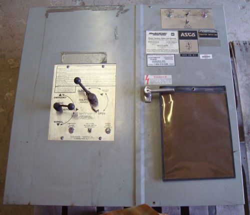 Asco 150 amp automatic transfer switch 208 y / 120 vac 3 phase bulletin 940 for sale