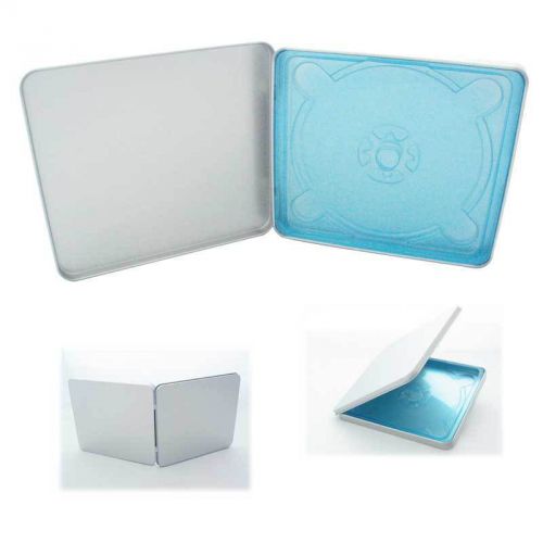 50 new square tin cd case w/lt blue tray, no window no indent, bl805 for sale