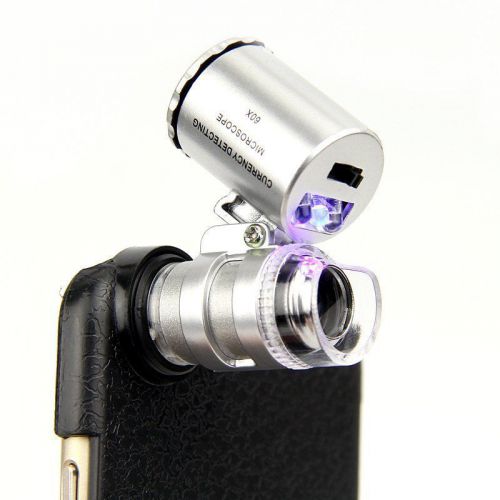 60x zoom uv led microscope magnify magnifier micro camera lens for iphone 6 4.7&#039; for sale