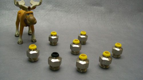 Prestolock XF4PB8- 5/16&#034;  Push To Connect Tube Fittings 3/8&#034; Pipe Lot of 8