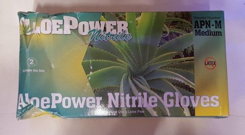 Lot of 6 Aloe Power Infused Nitrile Gloves Medium APN-M