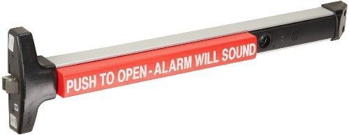 Detex Weatherized Rim Exit Device for 36&#034; Wide Door, Exit Alarm, Clear Anodized