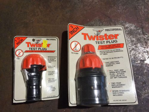 Rectorseal twister test plug 3&#034; and 1-1/2&#034;  new for sale