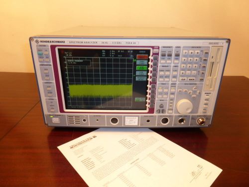 Rohde &amp; schwarz fsea30 20 hz to 3.5 ghz spectrum analyzer with options b4/b5/b7 for sale