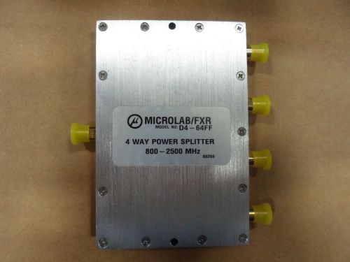 MICROLAB/FXR D4-64FF 4 WAY POWER SPLITTER, SMA CONNECTORS 800-2500 MHz NEW