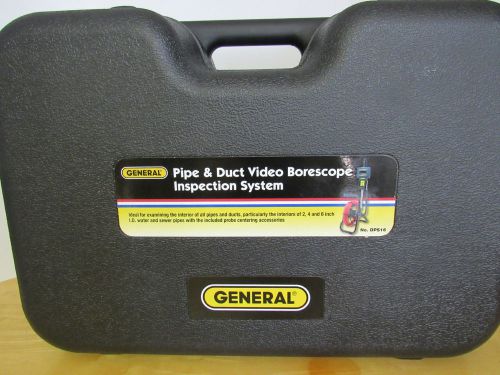 General tools &amp; instruments dps16 pipe &amp; duct video borescope inspection system for sale