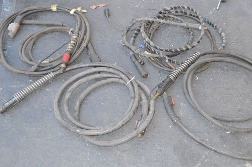 Lot of 5 Assorted MIG Welding Guns with Connectors Hoses