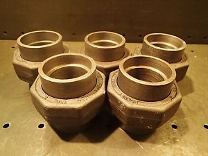 5pc Bonney Forge Rockwood 2&#034; 3000# WOG Socket Weld Union A105 Carbon Steel