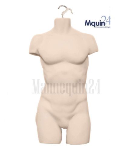 FLESH Male MANNEQUIN FORM Hollow Back (Hip Long) with Hanging Hook W74F