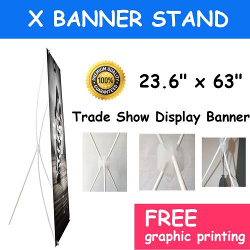 23.6&#034;x63&#034; separable x banner stand trade show display booth banner -5pcs/carton for sale
