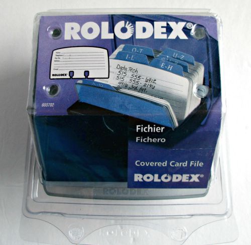 ROLODEX Covered Card File Black Office Equipment Address Keeper NIB