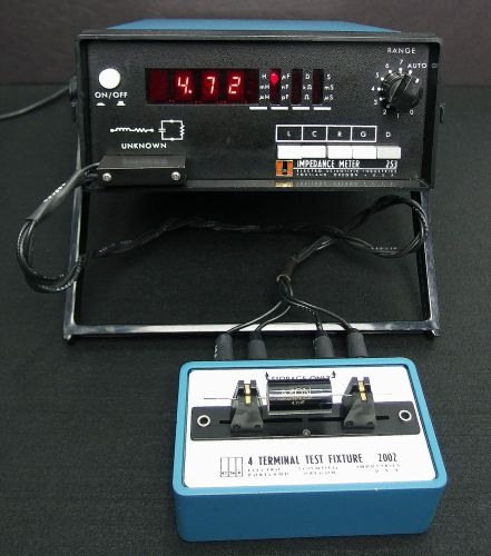 ESI (Tegam) 253 RLC Impedance Meter with axial lead 4-terminal test fixture 2002