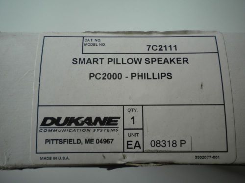 DUKANE SMART PILLOW SPEAKER PC2000  # 7C2111