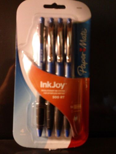 Paper Mate InkJoy 500RT Retractable Ballpoint 4-Pack Pen Medium Point Ink Blue