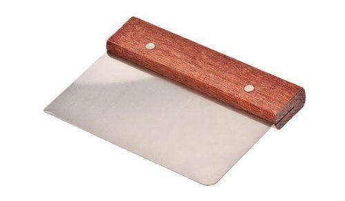 American Metalcraft  (DS6704) 6&#034; Stainless Steel Wood Handle Dough Scraper