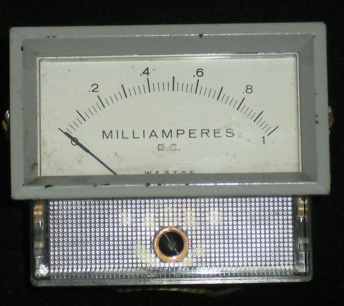 Vintage Weston 1921 DC Milliamperes Meter Scale 0 - 1 MA Good Used Condition