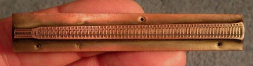 VINTAGE Golf Club Grip Copper Printers Block Top Plate #2