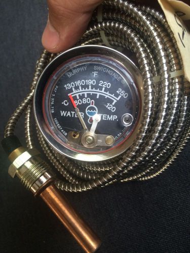 Murphy swichgage water temperature gauge 130-250 degrees for sale